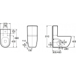 Roca N-Meridian Rimless 自由咀座廁淨廁身 A34224900C